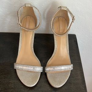 Aldo silver high heels great condition